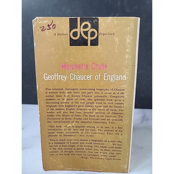Geoffrey Chaucer Of England Marchette Chute Paperback - Picture 9 of 10
